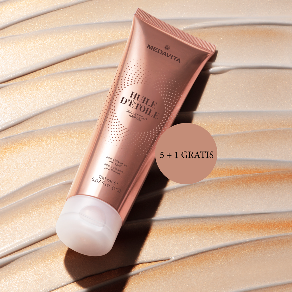 Promo: Medavita Huile d' étoile Instant Gold Hair Gel 150ml 5 + 1 GRATIS