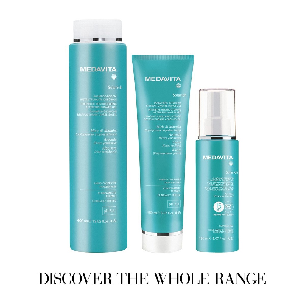 Medavita Solarich Hair and Body Refreshing After Sun Shampoo & Shower Gel