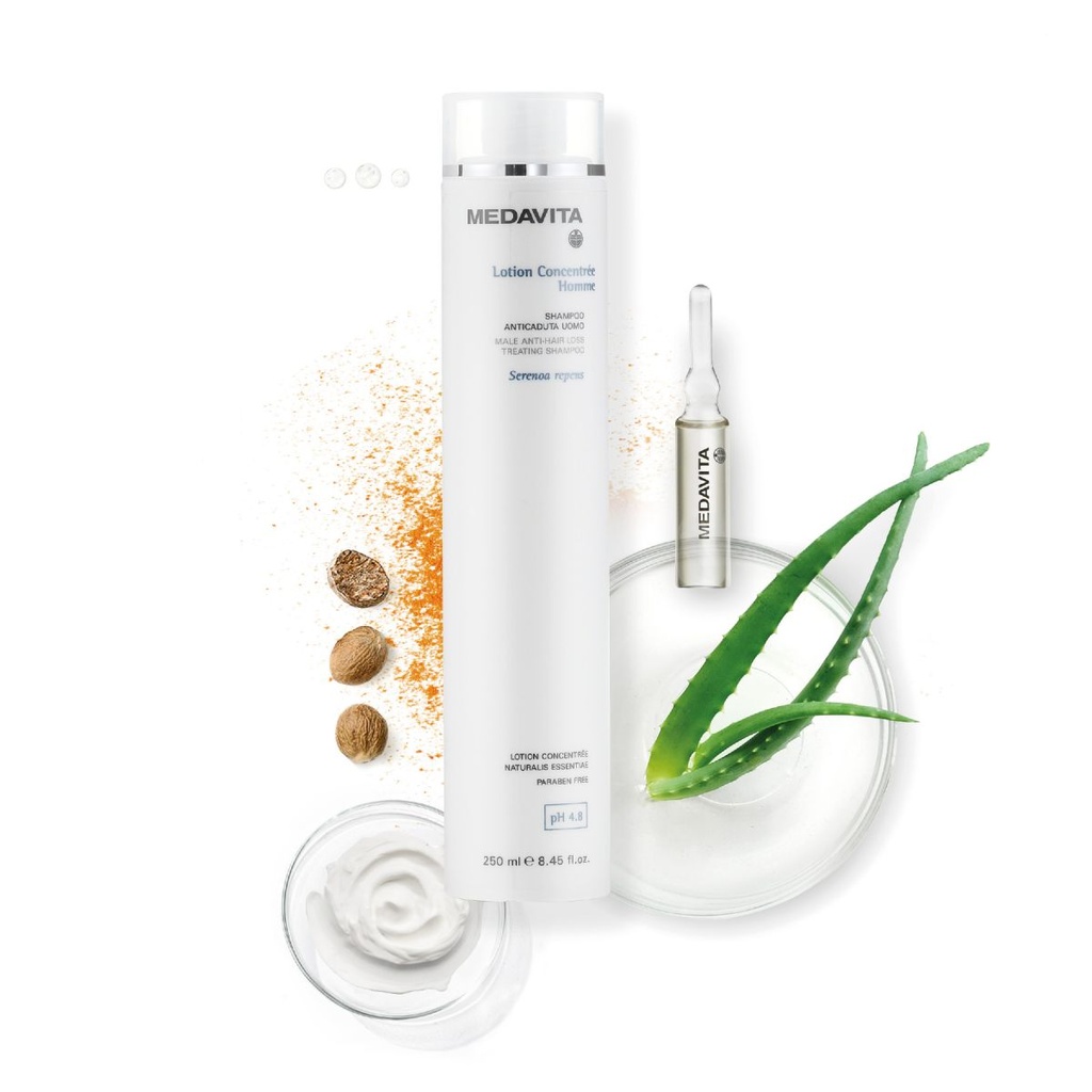 Medavita Lotion Concentrée Homme Male Anti-Hair loss Treating Shampoo 