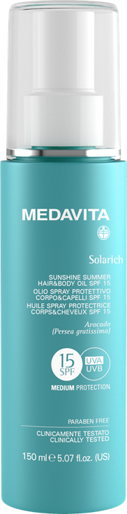 Medavita Solarich 2022 Sunshine Summer Hair &amp; Body Oil SPF15