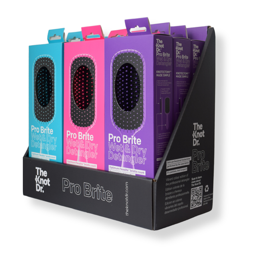 [KNOT-KDS800] The Knot Dr. Pro Brite Box 8 haarborstels met display