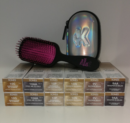 Promo: 12x Aloxxi Tones Bombshell + The Knot Dr. Holographic Brush Fuchsia