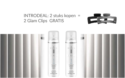 Promo: Medavita Idol Gloss Optimiser Hair Spray 2 kopen + 2 Glam Clips GRATIS