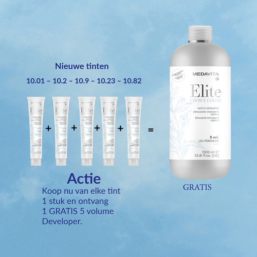 Promo: Medavita Choice Color Elite New Shades Promotion (5 colors + 1 Free Developer 5 Volume)